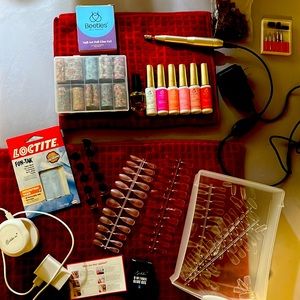 DIY Gel extensions/nails kit: drill, gel extensions, LED lamp,  gel foil, more!